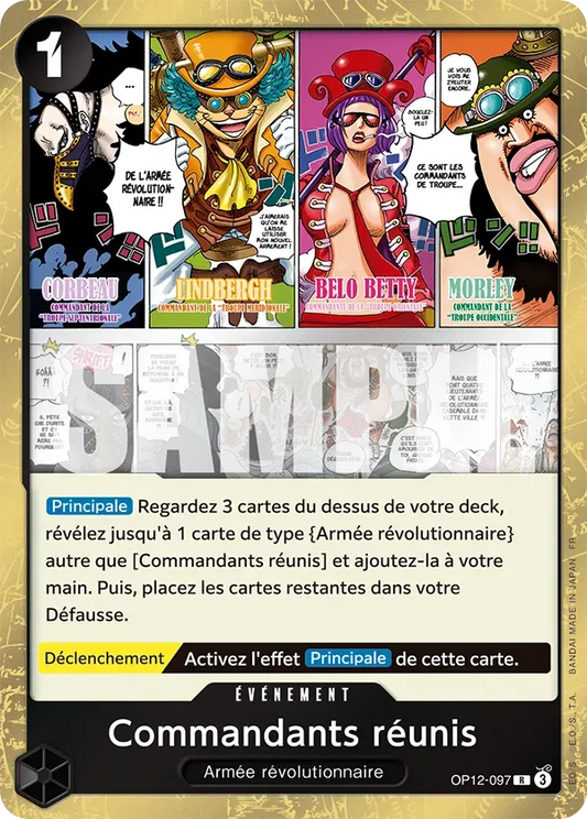 Carte One Piece Commandants réunis - FR OP12-097 R L'héritage du Maître Neuf FR LorenZone
