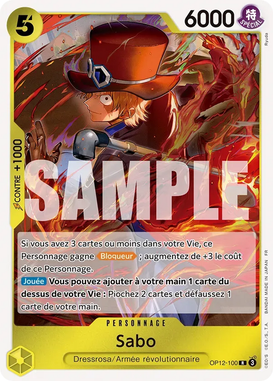 Carte One Piece Sabo - FR OP12-100 R L'héritage du Maître Neuf FR LorenZone