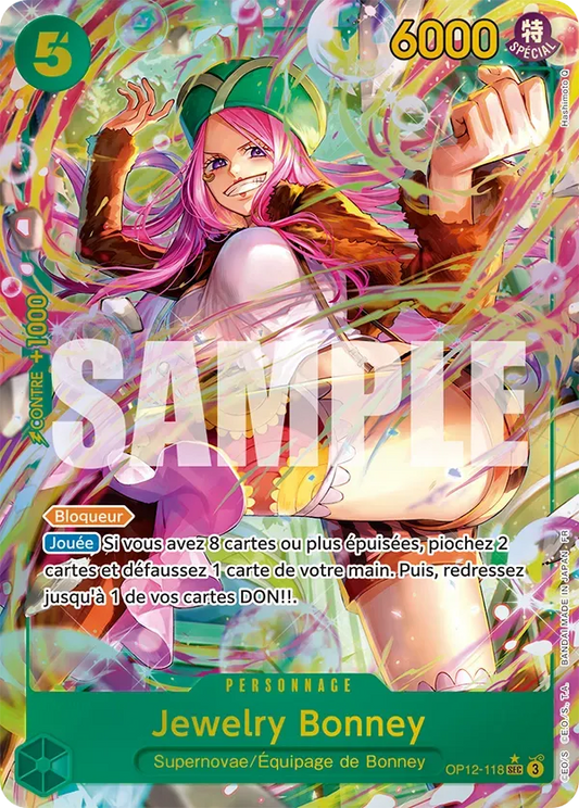 Carte One Piece Jewerly Bonney V2 - FR OP12-118 SEC-P L'héritage du Maître Neuf FR LorenZone
