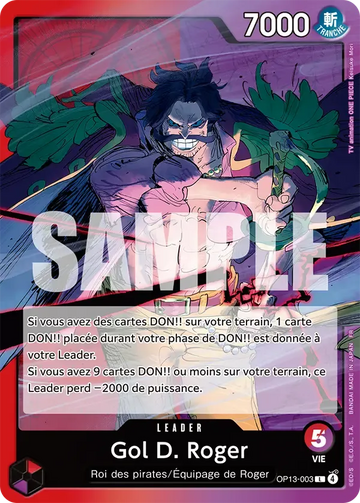 Carte One Piece Gol D. Roger OP13-003 V1 - Successeurs