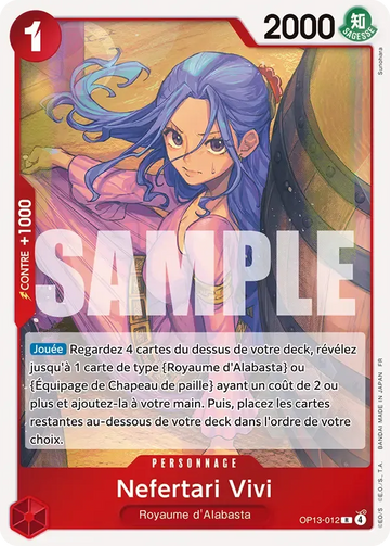 Carte One Piece Nefertari Vivi OP13-012 - Successeurs