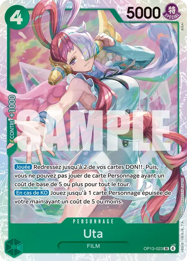 Carte One Piece Uta V1 - FR OP13-023 SR Successeurs Neuf FR LorenZone
