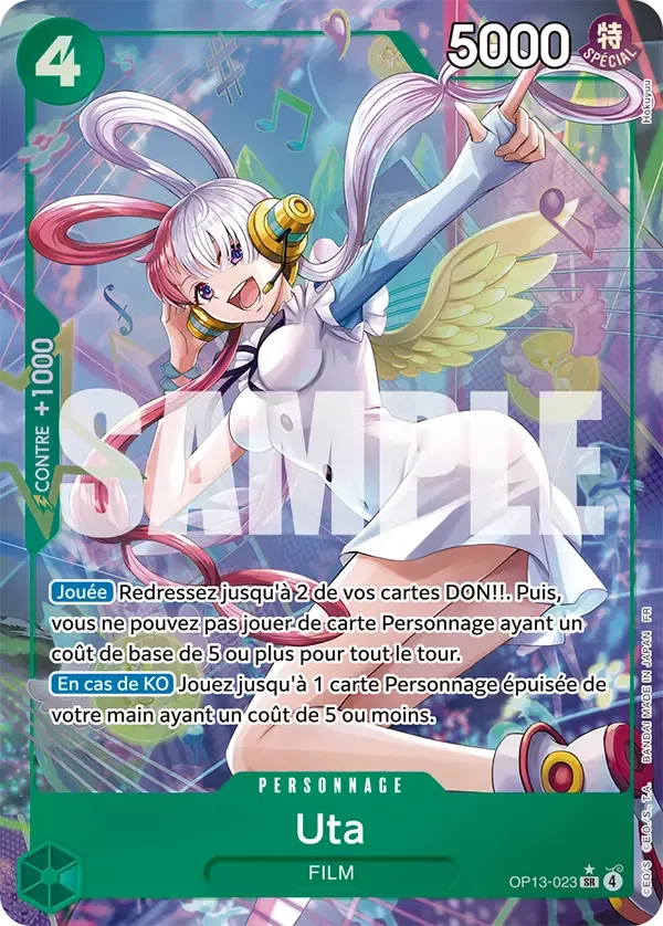 Carte One Piece Uta V2 - FR OP13-023 SR-P Successeurs Neuf FR LorenZone