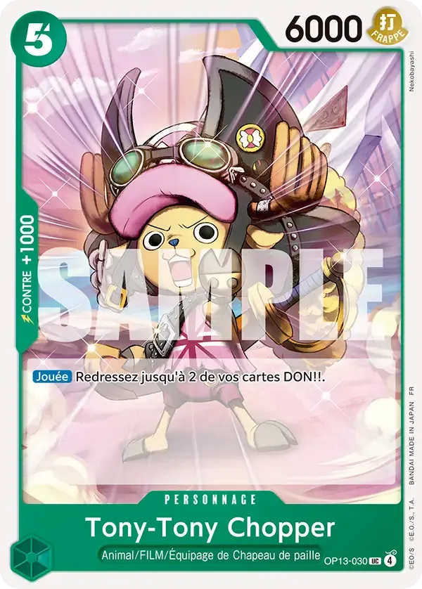 Carte One Piece Tony-Tony Chopper - FR OP13-030 UC Successeurs Neuf FR LorenZone