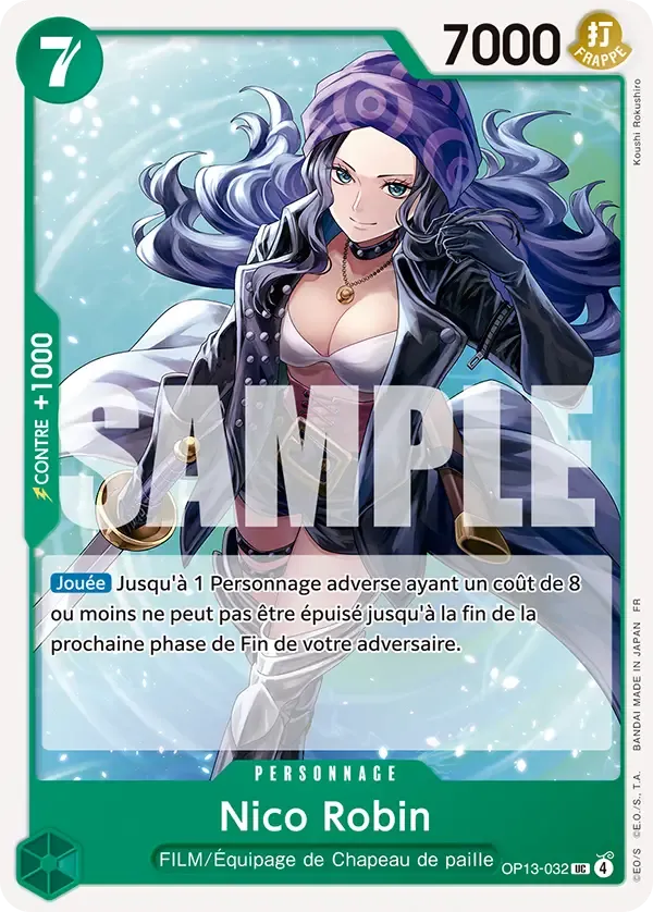 Carte One Piece Nico Robin - FR OP13-032 UC Successeurs Neuf FR LorenZone
