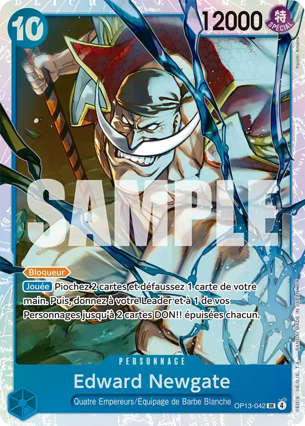 Carte One Piece Edward Newgate V1 - FR OP13-042 SR Successeurs Neuf FR LorenZone