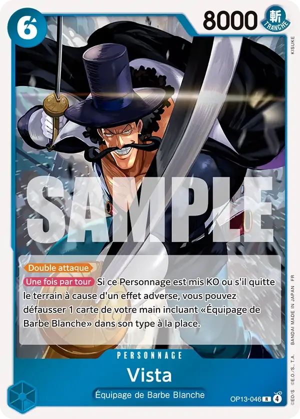 Carte One Piece Vista - FR OP13-046 R Successeurs Neuf FR LorenZone