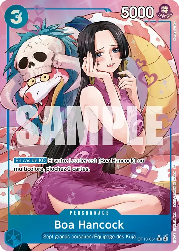 Carte One Piece Boa Hancock V2 - FR OP13-051 R-P Successeurs Neuf FR LorenZone
