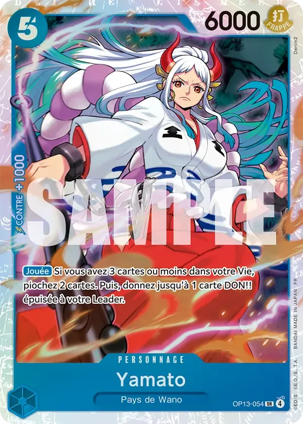 Carte One Piece Yamato V1 - FR OP13-054 SR Successeurs Neuf FR LorenZone