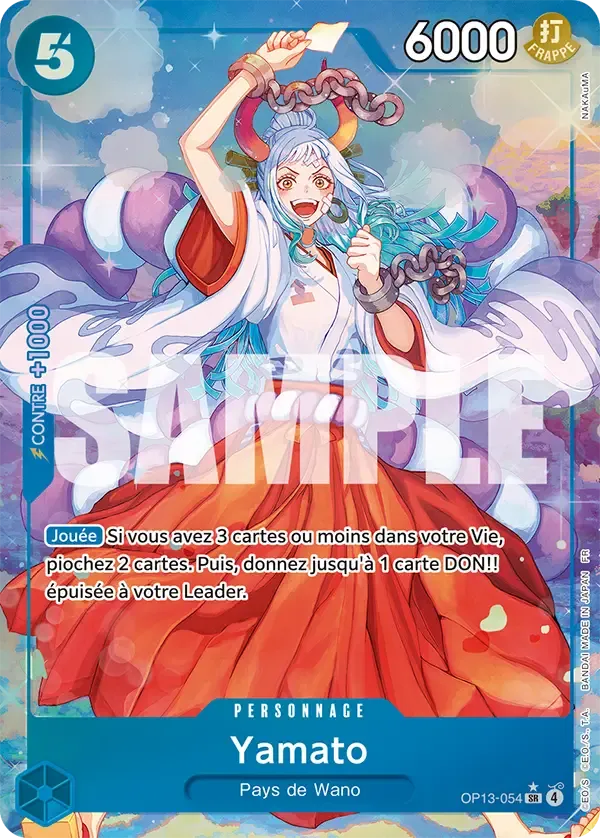 Carte One Piece Yamato V2 - FR OP13-054 SR-P Successeurs Neuf FR LorenZone