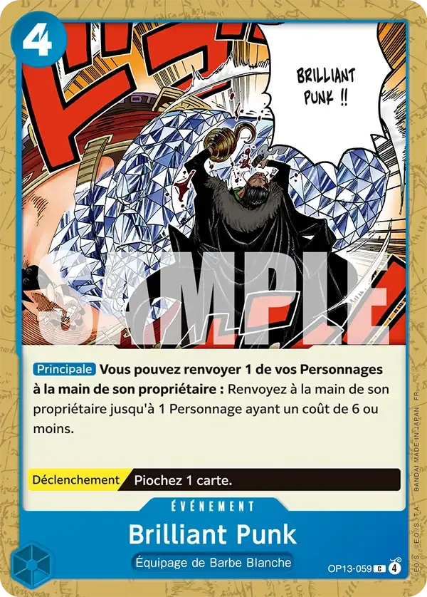 Carte One Piece Brilliant Punk - FR OP13-059 CO Successeurs Neuf FR LorenZone