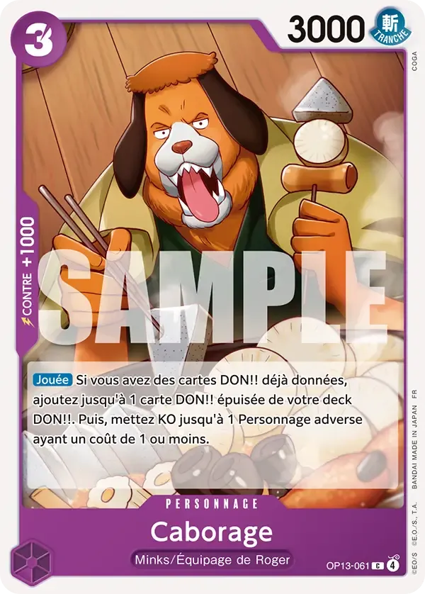 Carte One Piece Caborage - FR OP13-061 CO Successeurs Neuf FR LorenZone