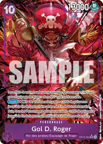Carte One Piece Gol D. Roger OP13-064 V2 - Successeurs