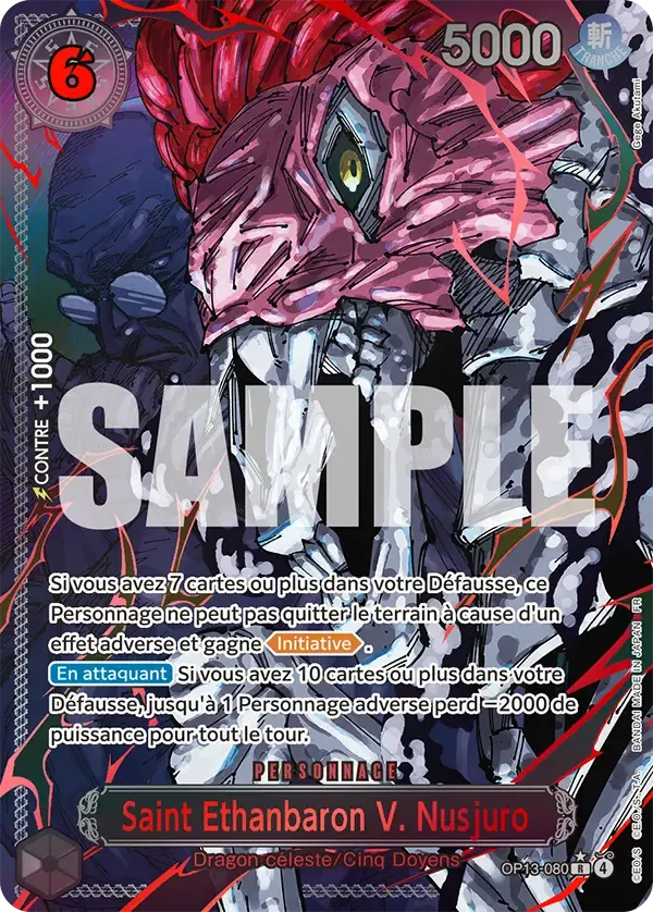 Carte One Piece Saint Ethanbaron V. Nusjuro V3 - FR OP13-080 R-SPE Successeurs Neuf FR LorenZone