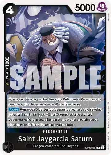 Carte One Piece Saint Jaygarcia Saturn OP13-083 V1 - Successeurs