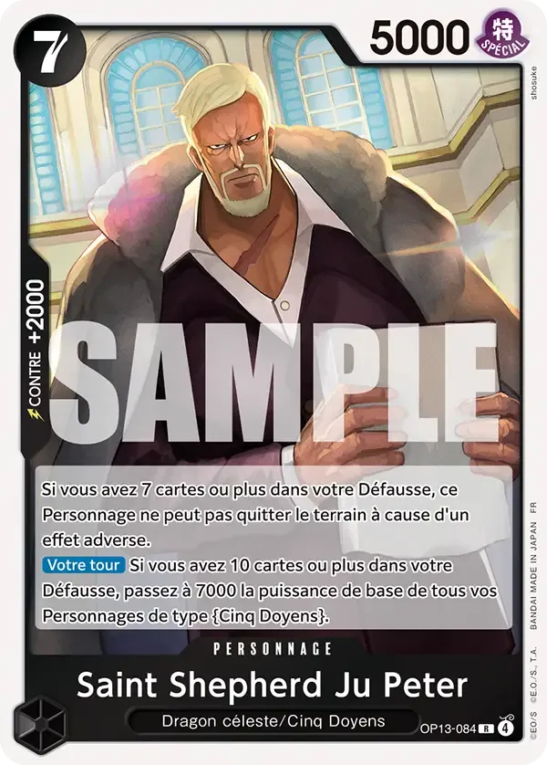 Carte One Piece Saint Sheperd Ju Peter V1 - FR OP13-084 R Successeurs Neuf FR LorenZone