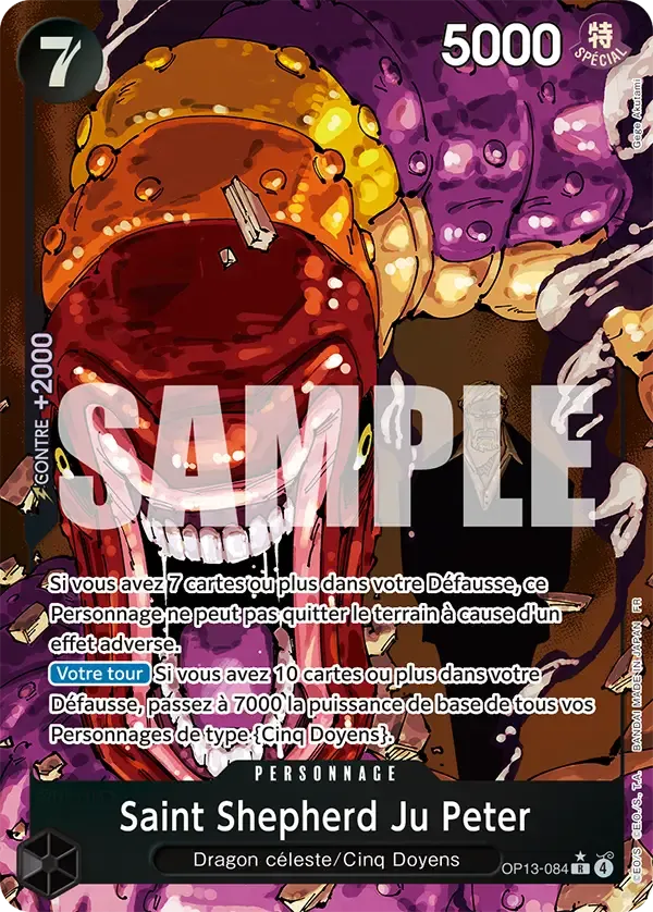 Carte One Piece Saint Sheperd Ju Peter V2 - FR OP13-084 R-P Successeurs Neuf FR LorenZone