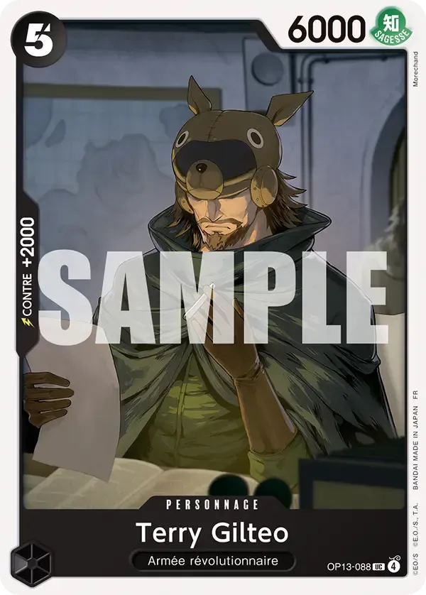 Carte One Piece Terry Gilteo - FR OP13-088 UC Successeurs Neuf FR LorenZone