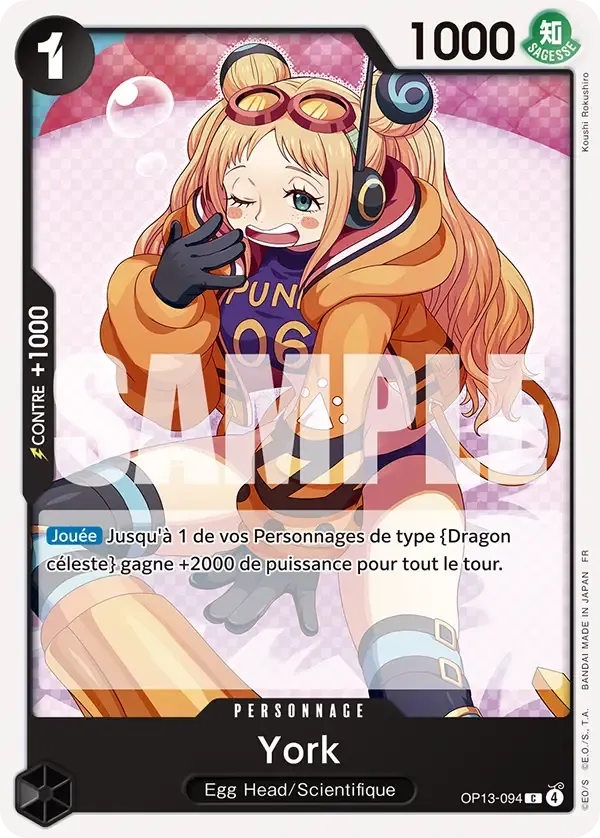 Carte One Piece York - FR OP13-094 CO Successeurs Neuf FR LorenZone