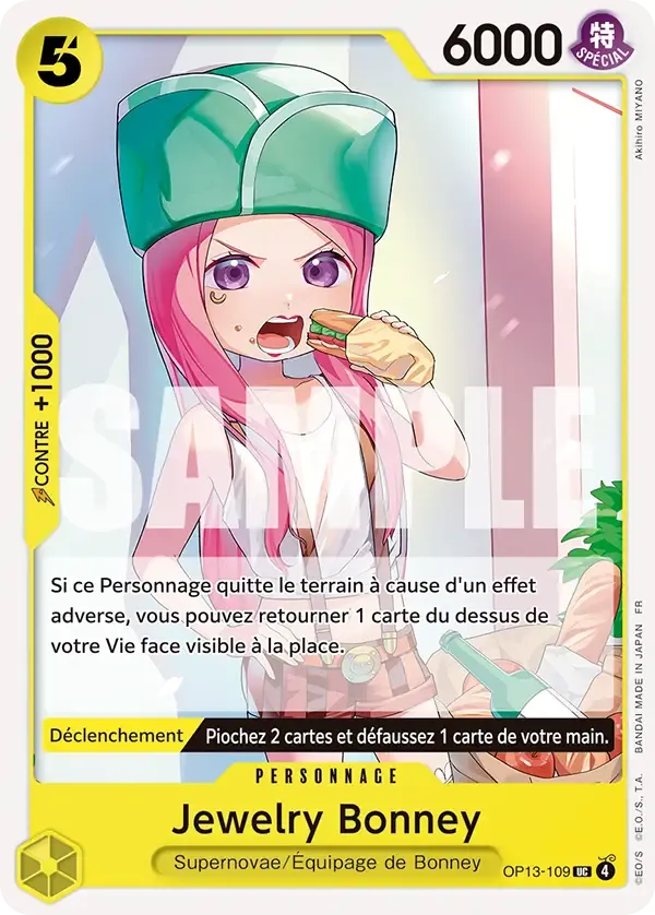 Carte One Piece Jewerly Bonney - FR OP13-109 UC Successeurs Neuf FR LorenZone