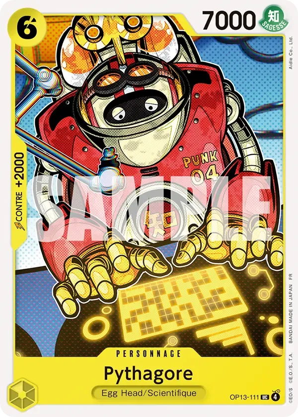 Carte One Piece Pythagore - FR OP13-111 UC Successeurs Neuf FR LorenZone