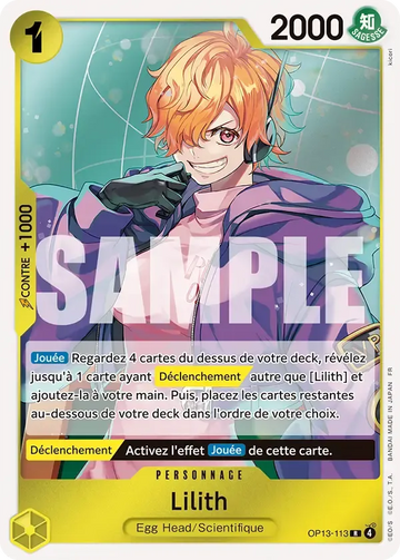 Carte One Piece Lilith OP13-113 V1 - Successeurs