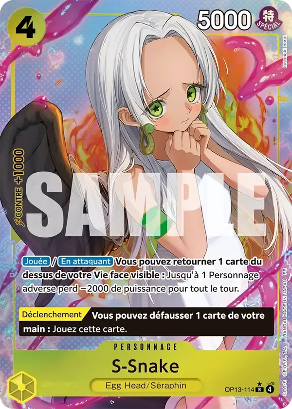 Carte One Piece S-Snake V2 - FR OP13-114 R-P Successeurs Neuf FR LorenZone