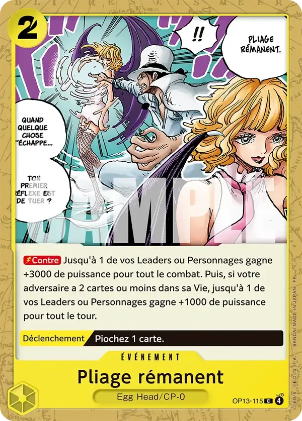 Carte One Piece Pliage rémanent - FR OP13-115 CO Successeurs Neuf FR LorenZone