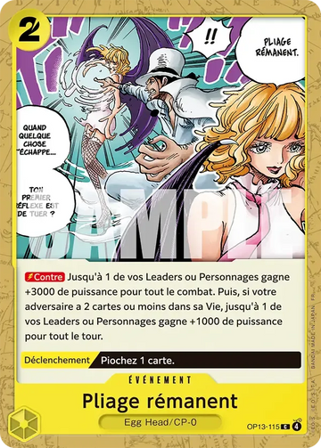 Carte One Piece Pliage rémanent OP13-115 - Successeurs