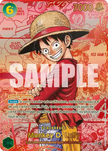Carte One Piece Monkey D. Luffy OP13-118 V4 - Successeurs