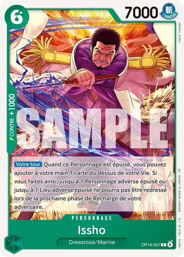 Carte One Piece Issho - FR OP14-021 CO Les Sept de la mer d’Azur Neuf FR LorenZone