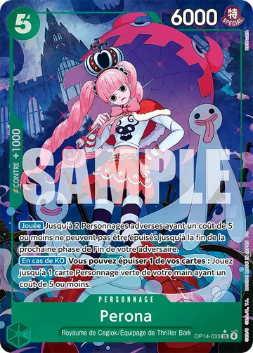 Carte One Piece Perona OP14-033 V2 - Les Sept de la Mer d'Azur
