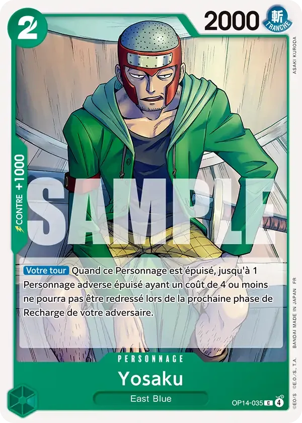 Carte One Piece Yosaku - FR OP14-035 CO Les Sept de la mer d’Azur Neuf FR LorenZone