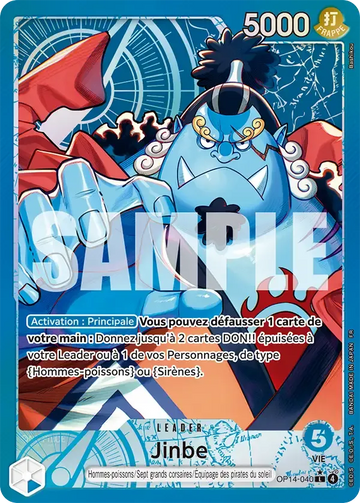 Carte One Piece Jinbe OP14-040 V2 - Les Sept de la Mer d'Azur