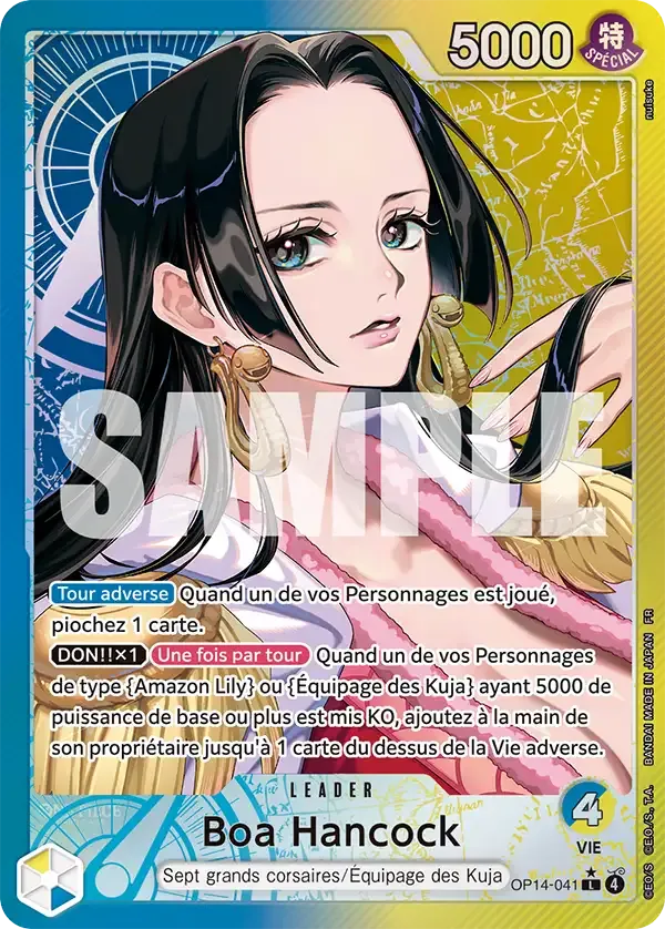 Carte One Piece Boa Hancock V2 - FR OP14-041 L-P Les Sept de la mer d’Azur Neuf FR LorenZone