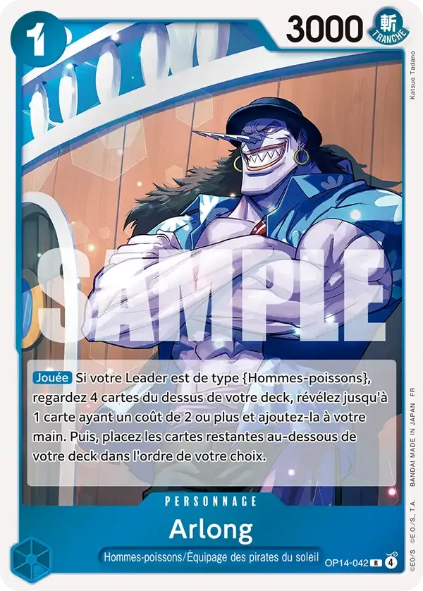 Carte One Piece Arlong V1 - FR OP14-042 R Les Sept de la mer d’Azur Neuf FR LorenZone