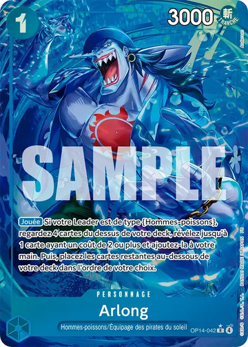 Carte One Piece Arlong OP14-042 V2 - Les Sept de la Mer d'Azur