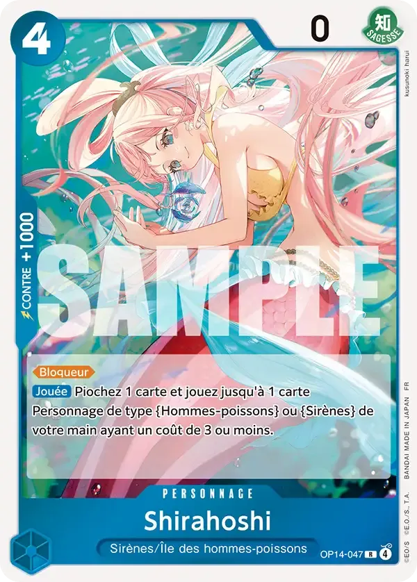 Carte One Piece Shirahoshi - FR OP14-047 R Les Sept de la mer d’Azur Neuf FR LorenZone