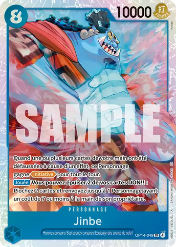 Carte One Piece Jinbe OP14-049 V1 - Les Sept de la Mer d'Azur