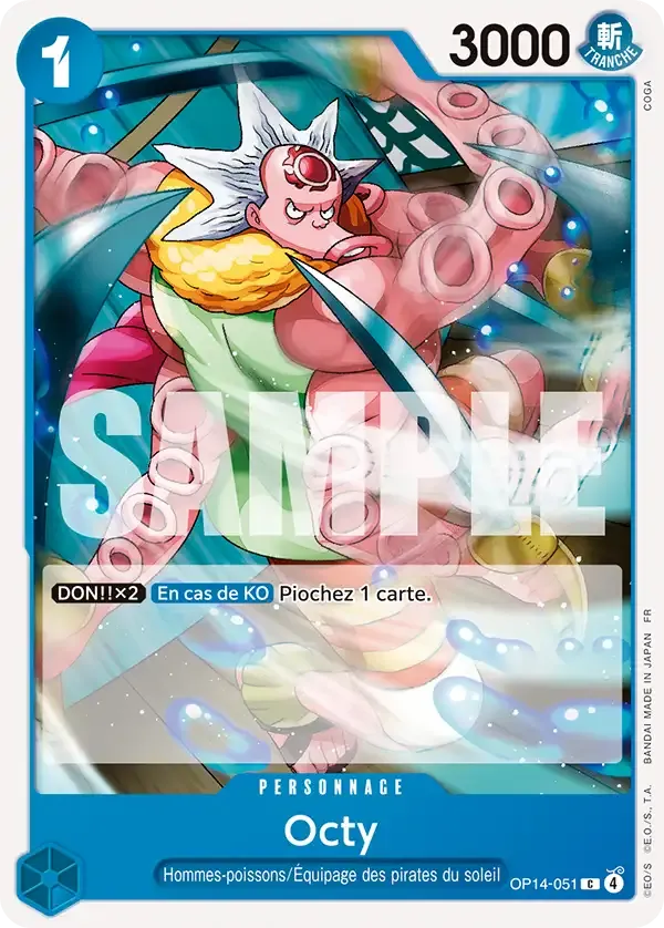 Carte One Piece Octy - FR OP14-051 CO Les Sept de la mer d’Azur Neuf FR LorenZone