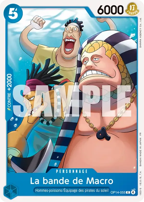 Carte One Piece La bande de Marco - FR OP14-055 CO Les Sept de la mer d’Azur Neuf FR LorenZone
