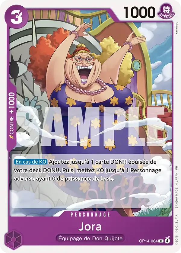 Carte One Piece Jora - FR OP14-064 CO Les Sept de la mer d’Azur Neuf FR LorenZone