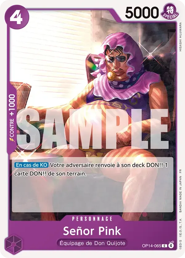Carte One Piece Señor Pink - FR OP14-065 CO Les Sept de la mer d’Azur Neuf FR LorenZone