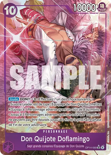 Carte One Piece Don Quijote Doflamingo OP14-069 V2 - Les Sept de la Mer d'Azur
