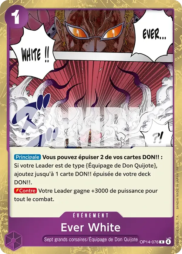 Carte One Piece Ever White - FR OP14-076 R Les Sept de la mer d’Azur Neuf FR LorenZone