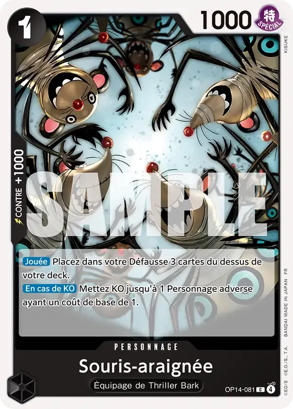 Carte One Piece Souris-araignée - FR OP14-081 CO Les Sept de la mer d’Azur Neuf FR LorenZone