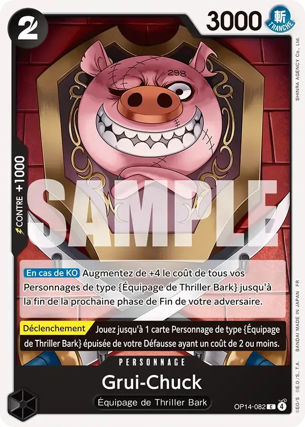 Carte One Piece Grui-Chuck - FR OP14-082 CO Les Sept de la mer d’Azur Neuf FR LorenZone