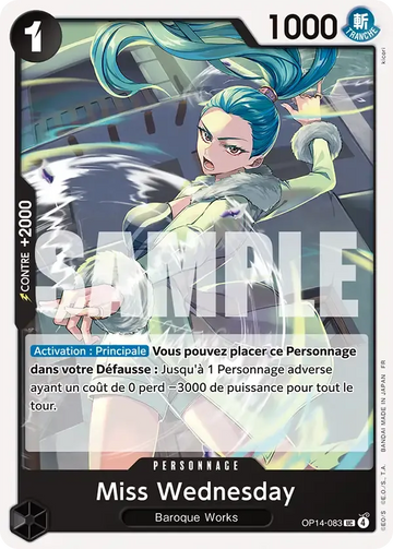 Carte One Piece Miss Wednesday OP14-083 - Les Sept de la Mer d'Azur
