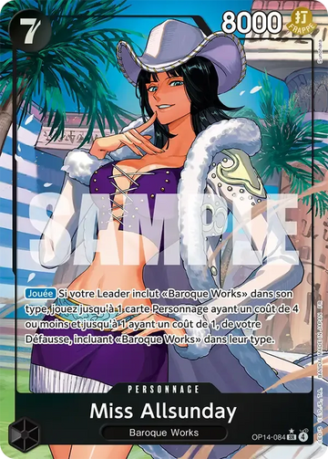 Carte One Piece Miss Allsunday OP14-084 V2 - Les Sept de la Mer d'Azur