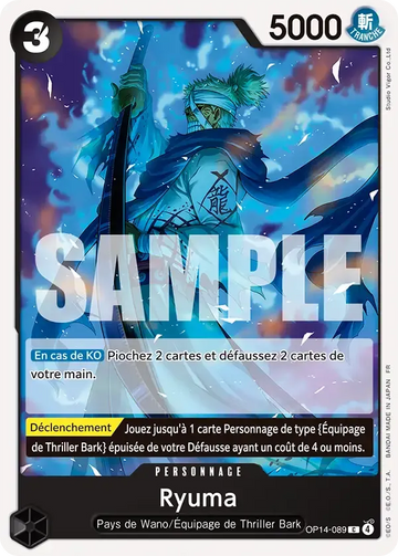 Carte One Piece Ryuma OP14-089 - Les Sept de la Mer d'Azur